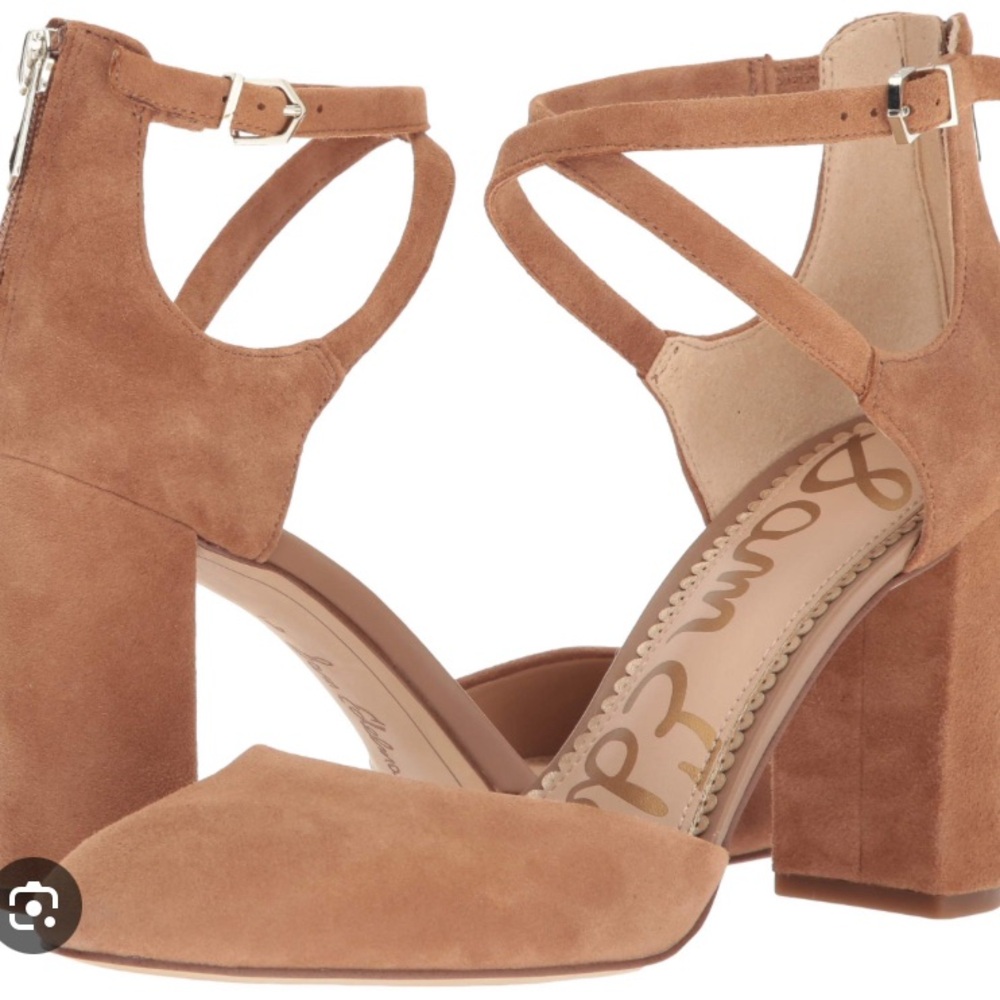 Sam Edelman Simmons Block heels. Ankle straps. Size 8. First is stock photo.
